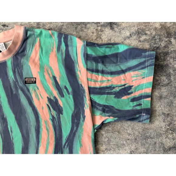 Adidas ORIGINALS MEN'S R.Y.V OVERSIZE T SHIRT Adult XL‎ Pastel Pink Blue Navy - Picture 4 of 11